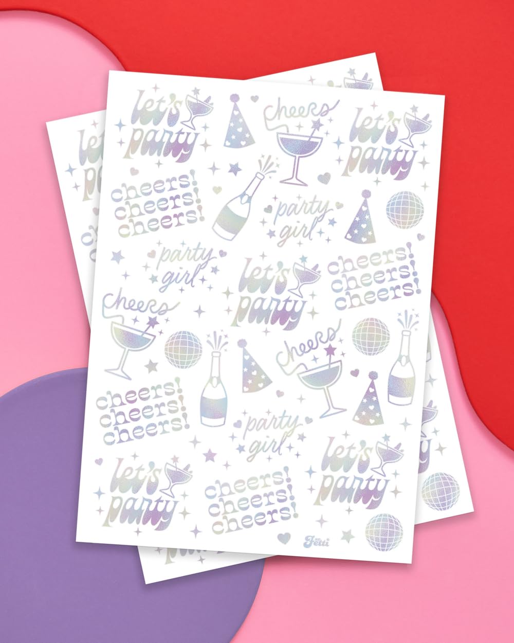 xo Fetti Cheers Party Temporary Tattoos - xo, Fetti Official Imagery - 3