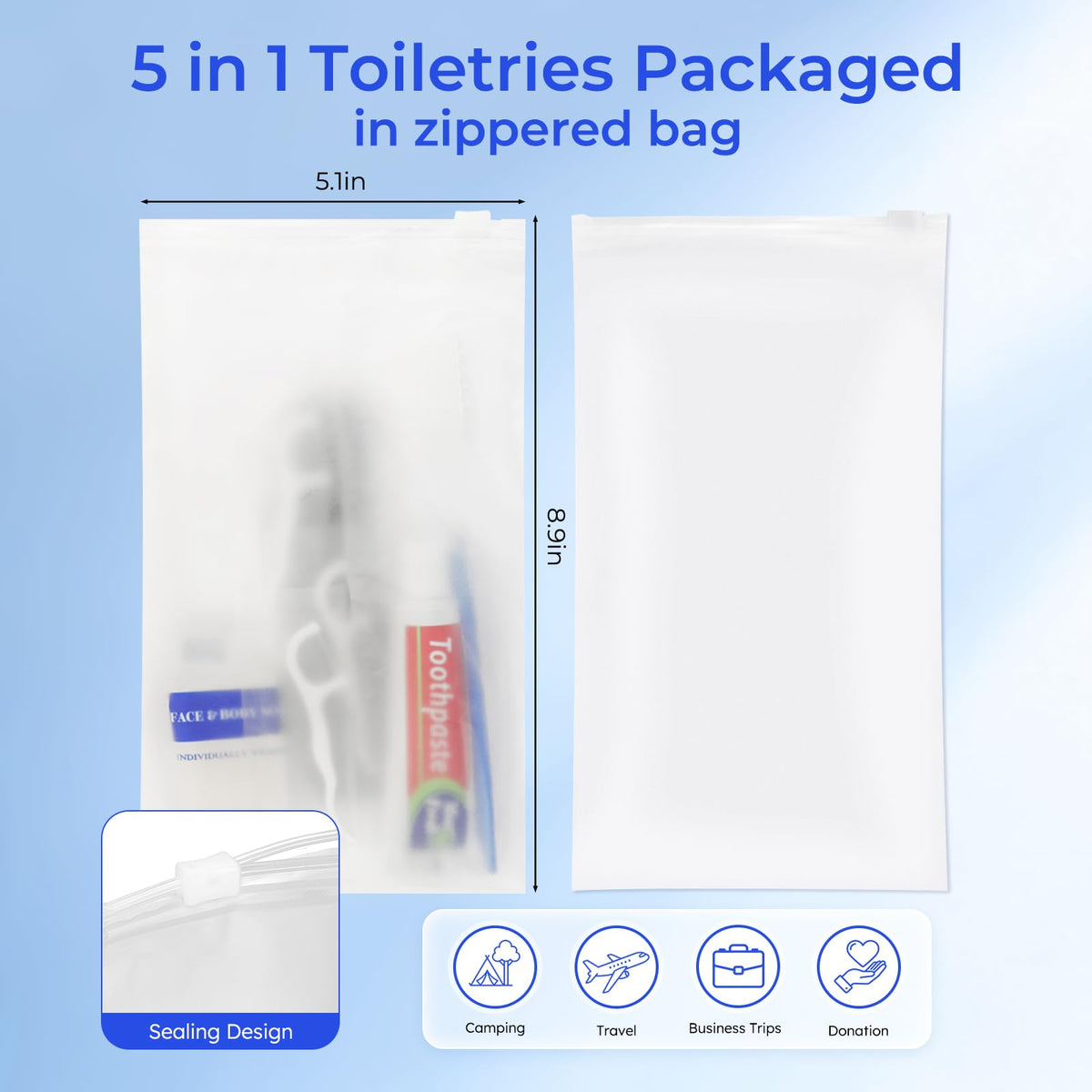 Travel Size Toiletries Bulk Homeless Care Package Supplies - Zhjianup Official Imagery - 4