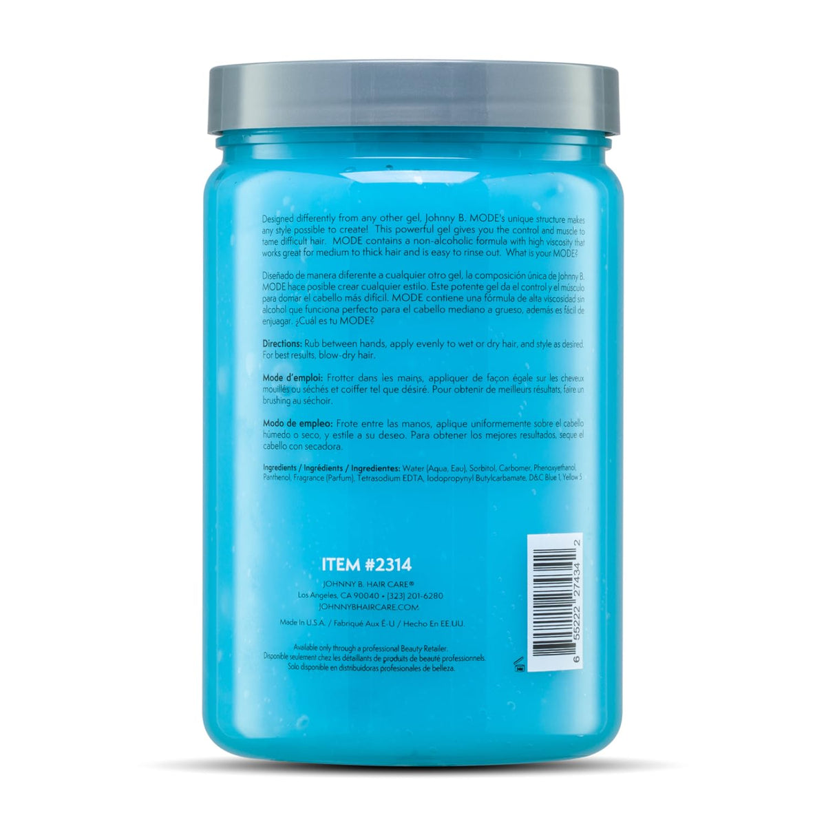 JOHNNY B Mode Professional Hair Styling Gel Long Lasting - Premium Selection Official Imagery - 5