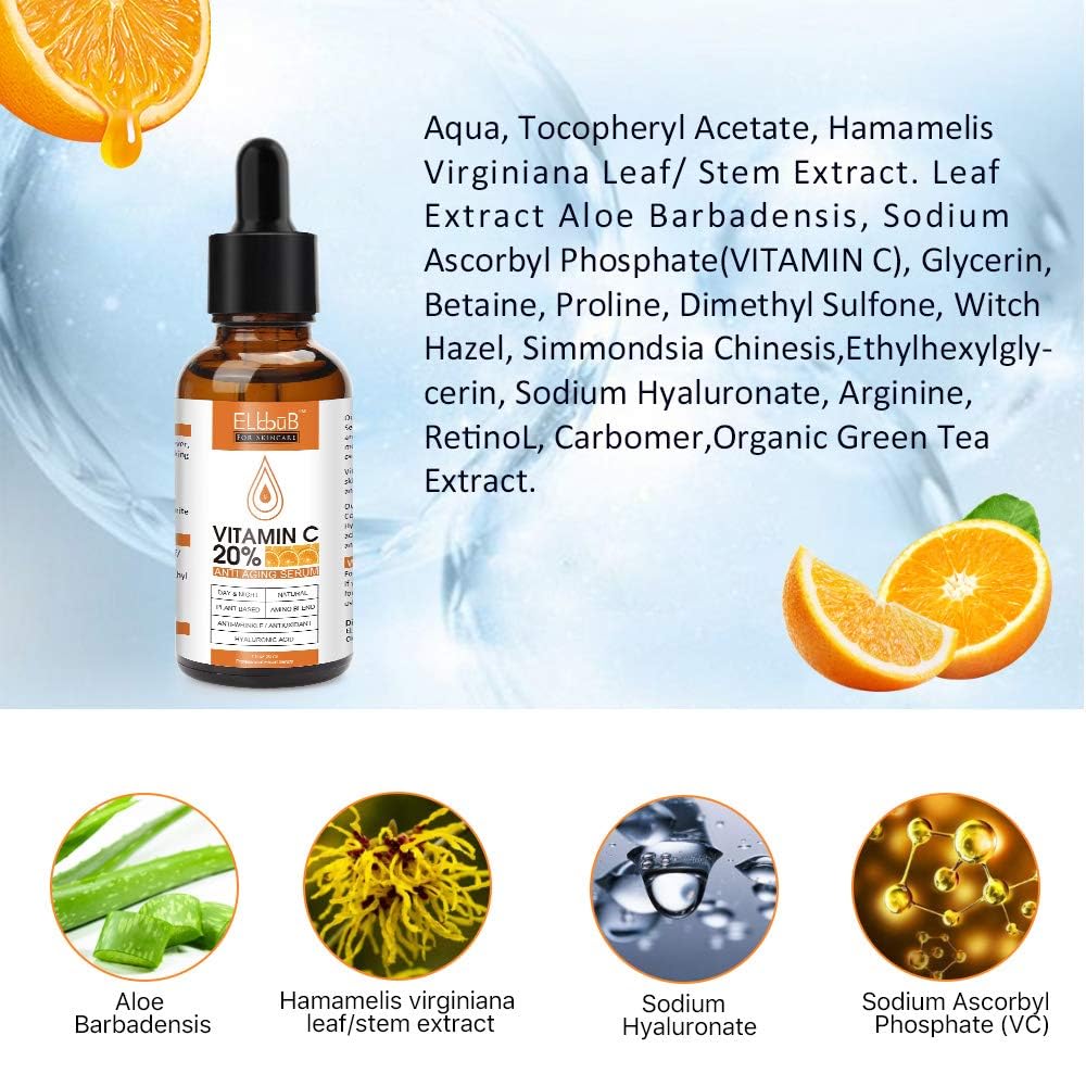 ELBBUB Anti Aging Vitamin C Serum Hyaluronic Acid Serum Set - with Hyaluronic - ELBBUB Official Product View 5