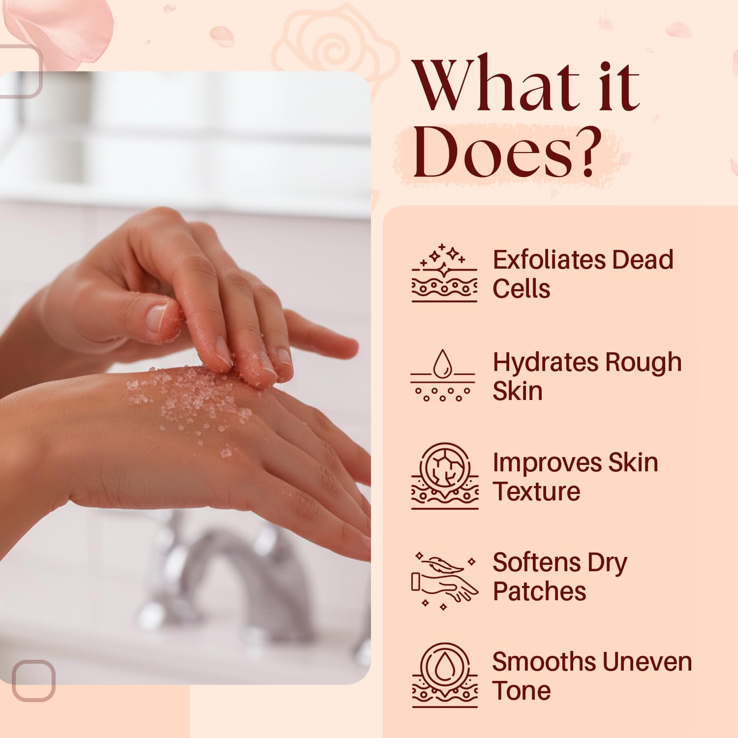 MYSTÉRE BEAUTÉ Himalayan Salt Body Scrub, Collagen & Rose Oil for Skin - MYSTÉRE BEAUTÉ Official Product View 3