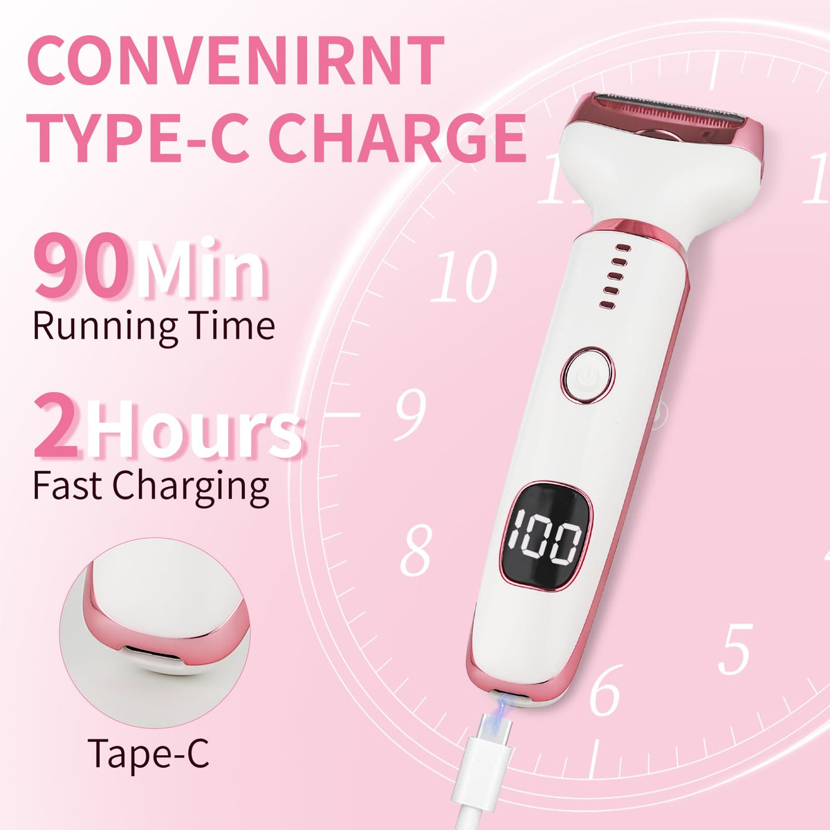 Nose Ear Hair Trimmer with LED Display for Men and Women - Beanify Official Imagery - 4