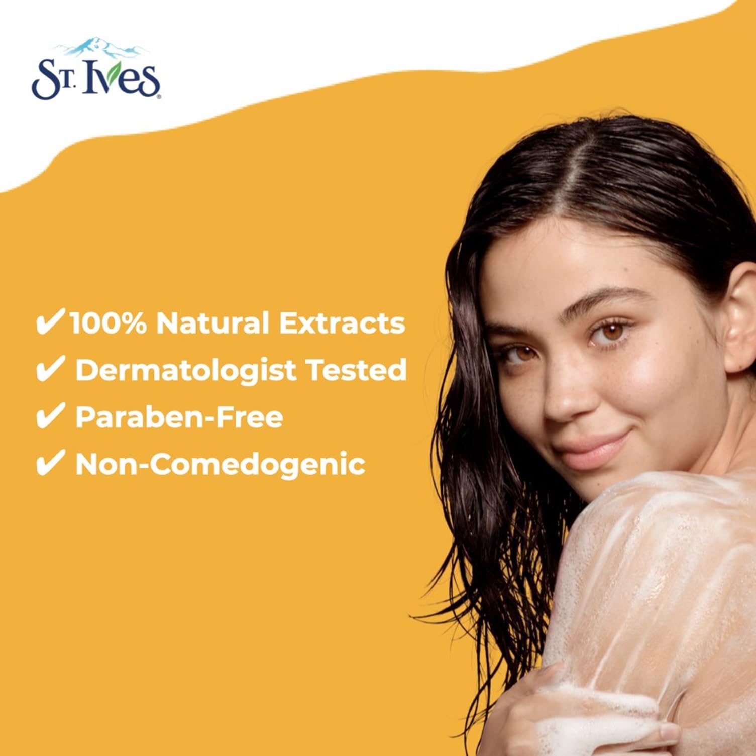 St. Ives Exfoliating Apricot Body Wash - Shower gel 100% Natural Extracts Cruel - St. Ives Official Product View 4