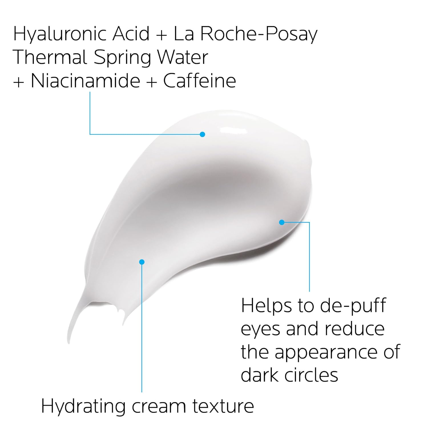 Elefair La Roche-Posay Hydraphase Intense Hyaluronic Acid Eyes for reducing under-eye puffiness and fine lines, 0.5 fl oz bottle