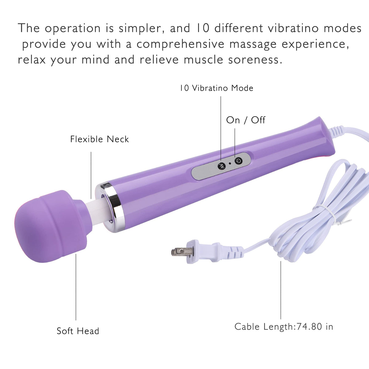 AEVEONE Wired Powerful Handheld Electric Massager Strong - AEVEONE Official Imagery - 5