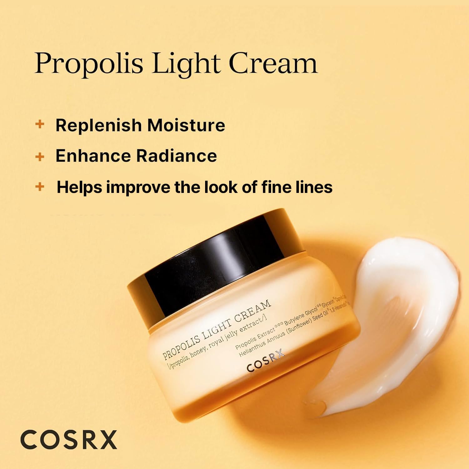 COSRX 64% Propolis Honey Lightweight Cream, Instant Golden Glow,2.19 fl.oz - COSRX Official Product View 4