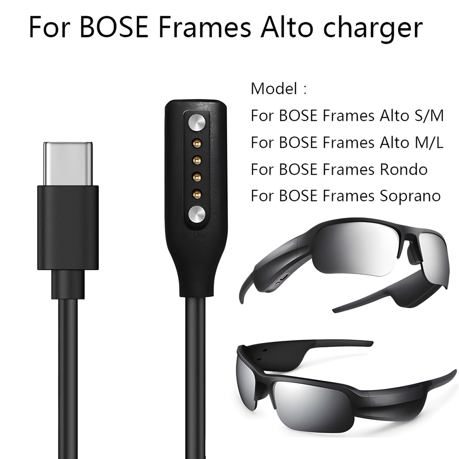 Vanjua   for Bose Frames Smart Glasses Charger Cable, Magnetic Re by Vanjua - Angle View 3