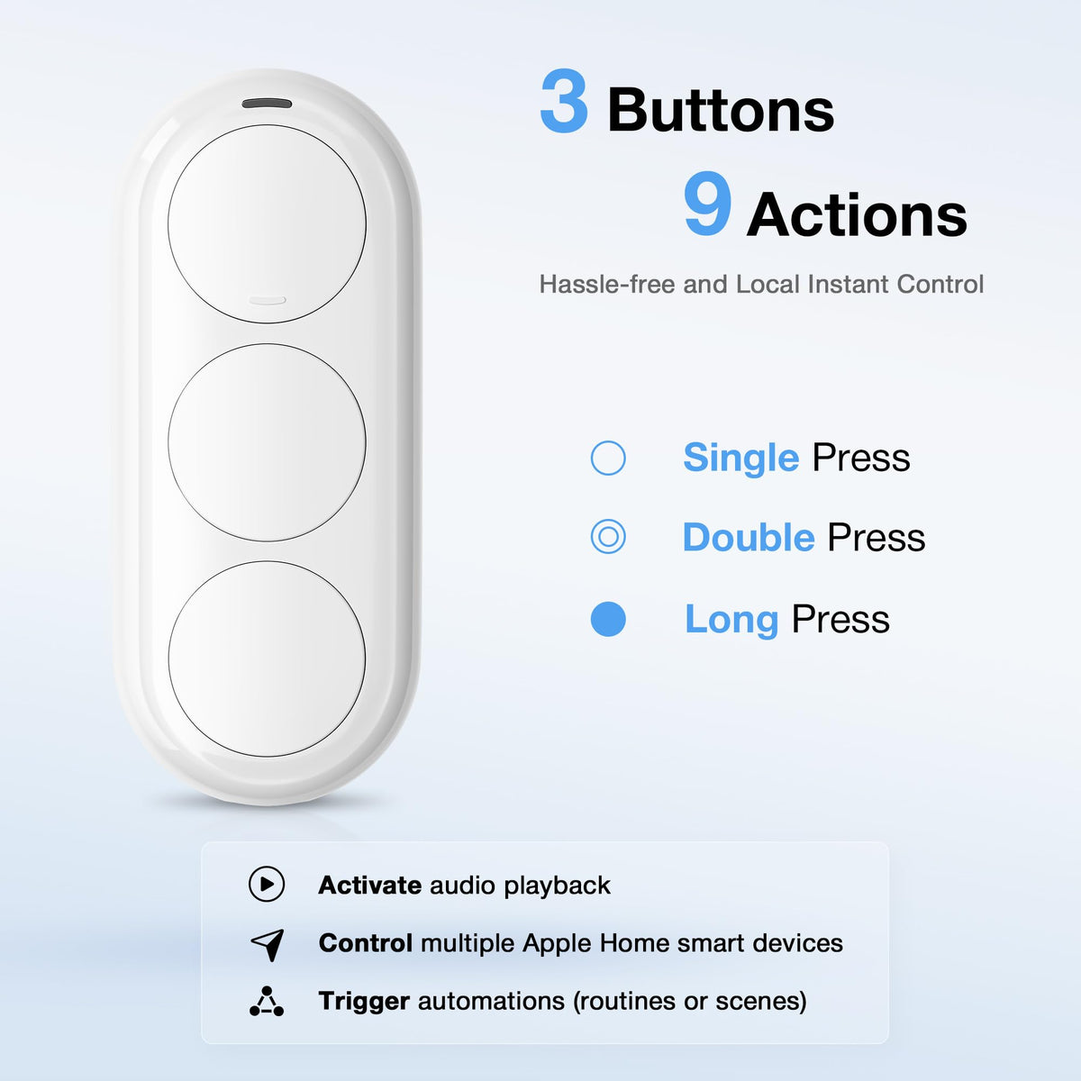 Airversa QliQ AC1 HomeKit Button Controller White 1 Pack - Airversa Official Imagery - 3