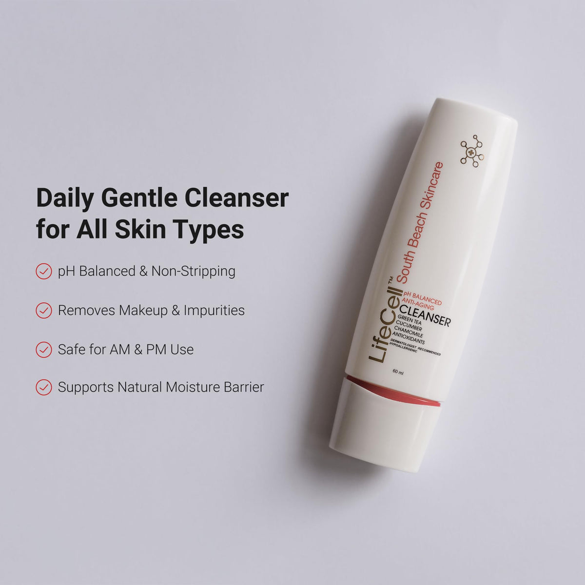 LifeCell Anti Aging Facial Cleanser with Green Tea - LifeCell Official Imagery - 3