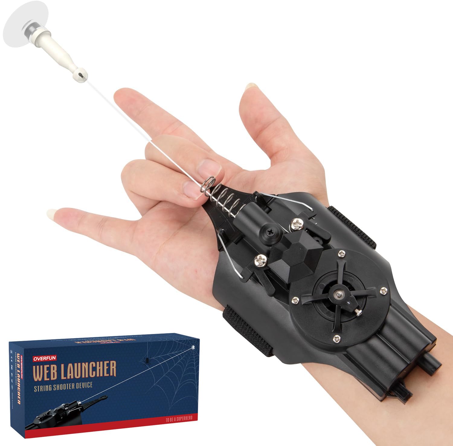 OVERFUN Web Launcher String Shooter Spider Toy - Product Imagery
