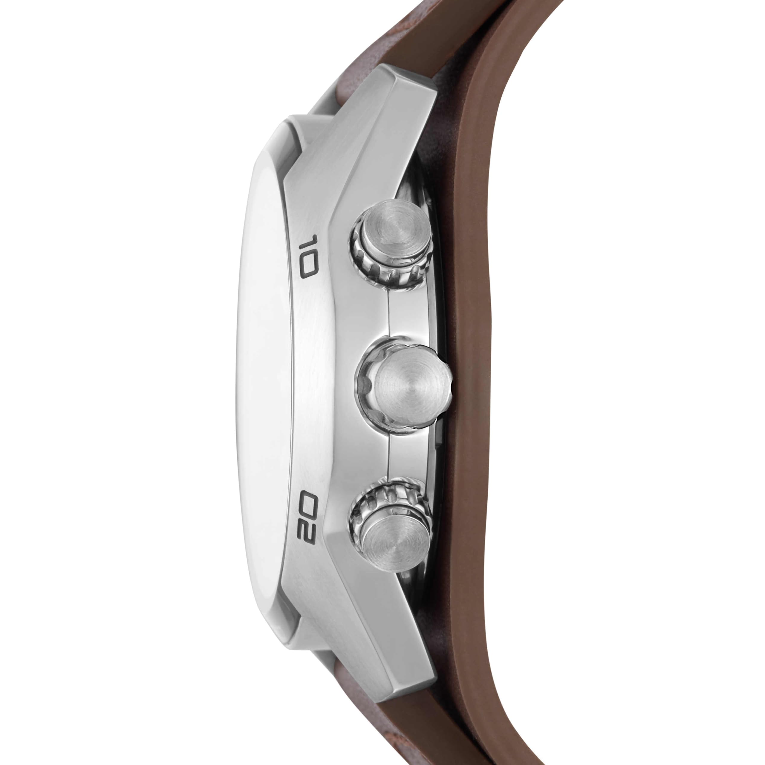 Fossil Coachman Quartz Chronograph Leather Watch for Men - View 2