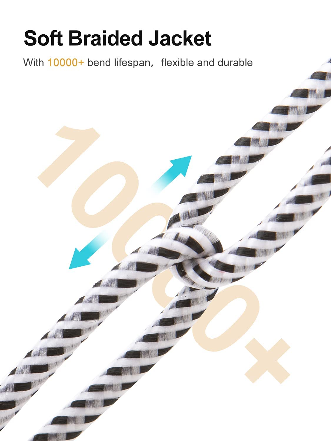 CableCreation 2-Pack 3.5mm Audio Cable 1.5FT/0.45M, 90 Degree Aux by CableCreation - Angle View 3