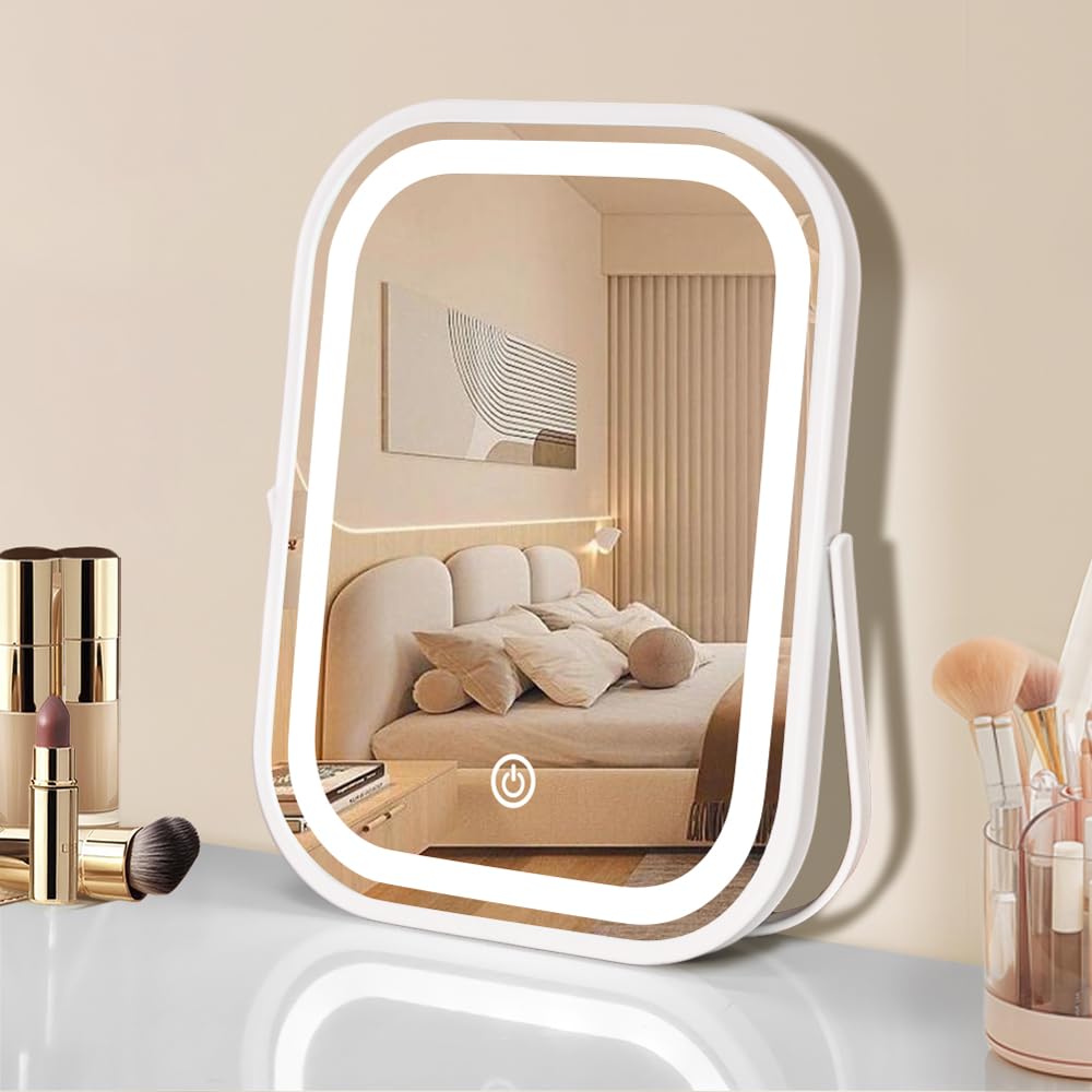 YEKKOPT Travel Makeup Mirror with Lights Portable Small - YEKKOPT Official Imagery - 7