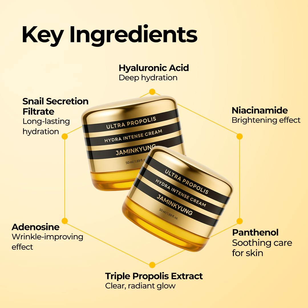 Triple Propolis Snail Mucin Face Cream Korean Glass Skin - Jaminkyung Official Imagery - 5