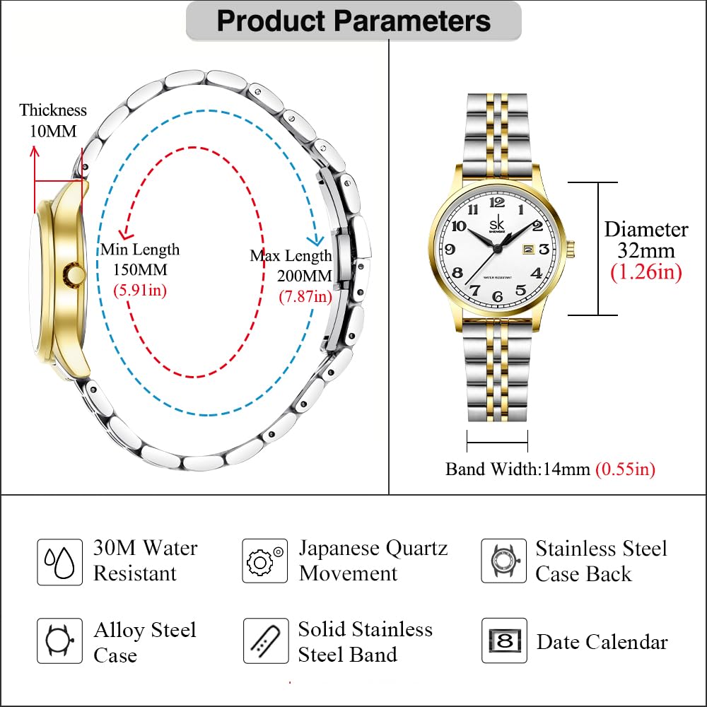 SHENGKE SK Classic Business Women Watches with Stainless - SHENGKE Official Imagery - 7