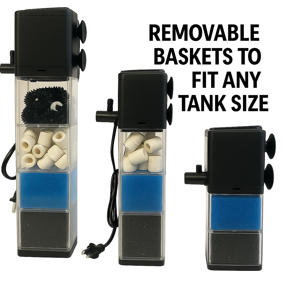 High Performance Internal Aquarium Filter 400GPH for 10 200 - Premium Selection Official Imagery - 4