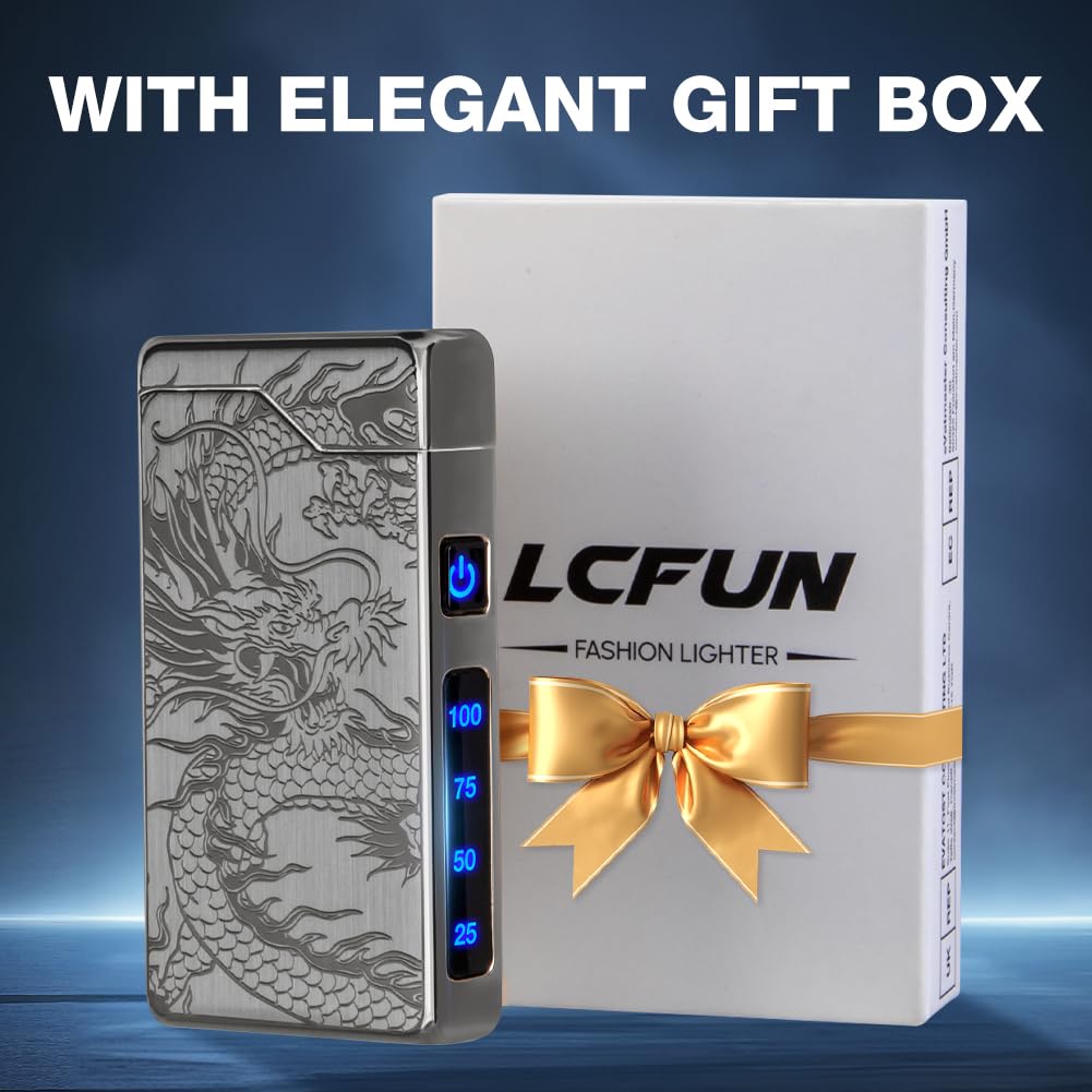 LcFun Electric Lighter Rechargeable Plasma Lighter Men Cool Drago by LcFun - Angle View 9