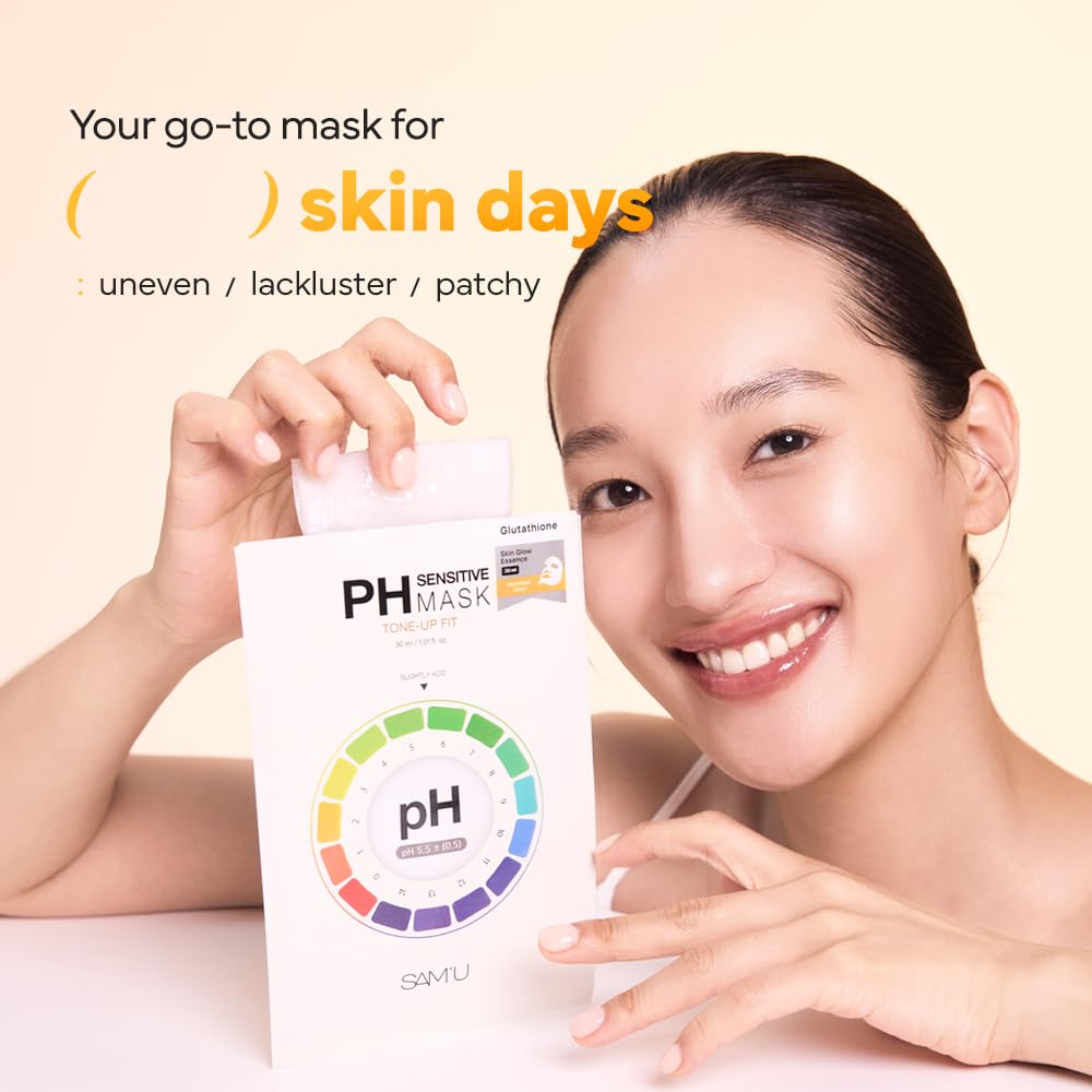 SAM'U PH Sensitive Tone Up Fit Face Mask, Radiance Glow - SAM'U