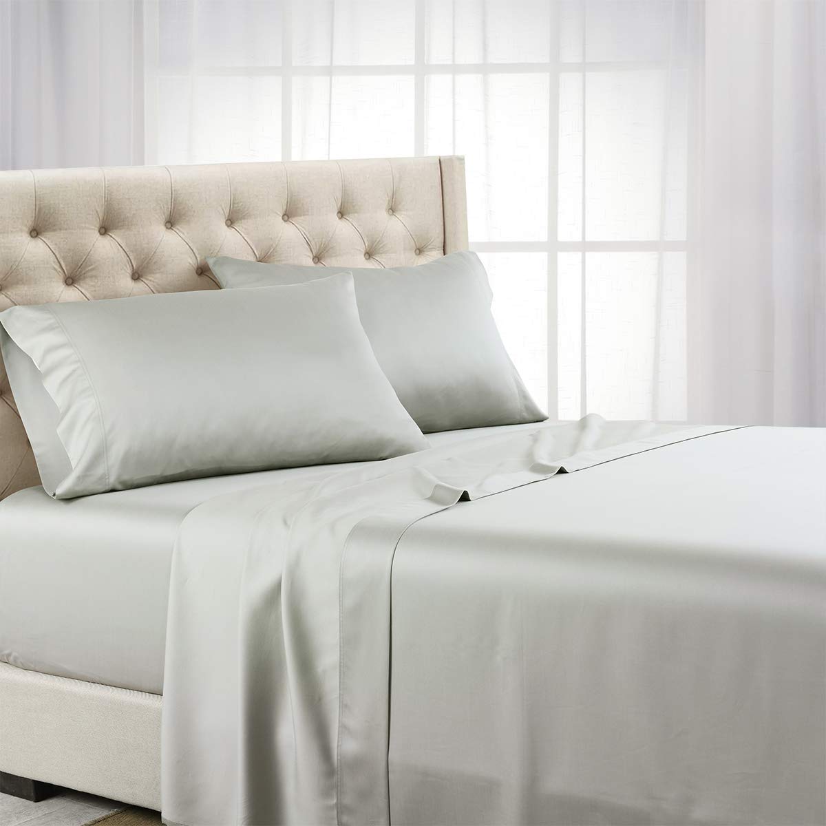 Royal Hotel Split King Tencel Lyocell Sheets Set, 600 Thread - Product Imagery