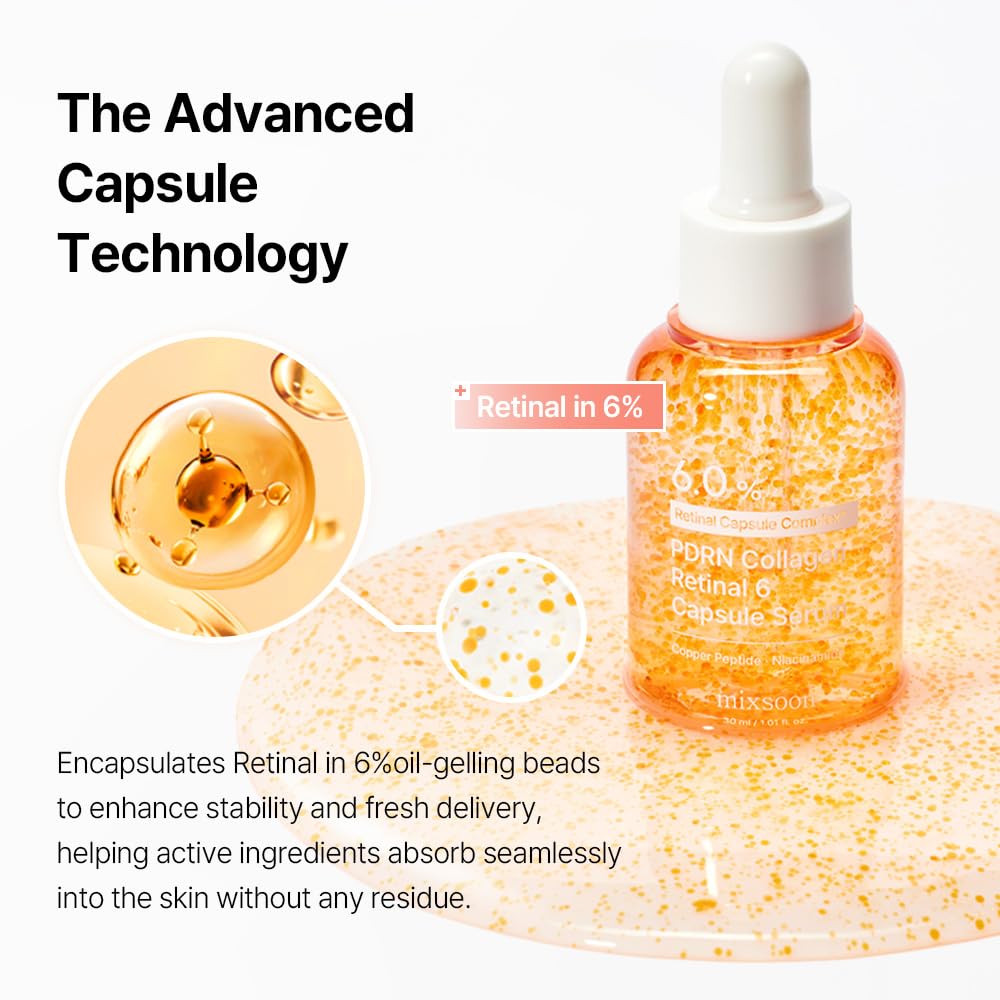 mixsoon PDRN Collagen Retinal 6 Capsule Serum Retinal Copper - mixsoon Official Imagery - 5