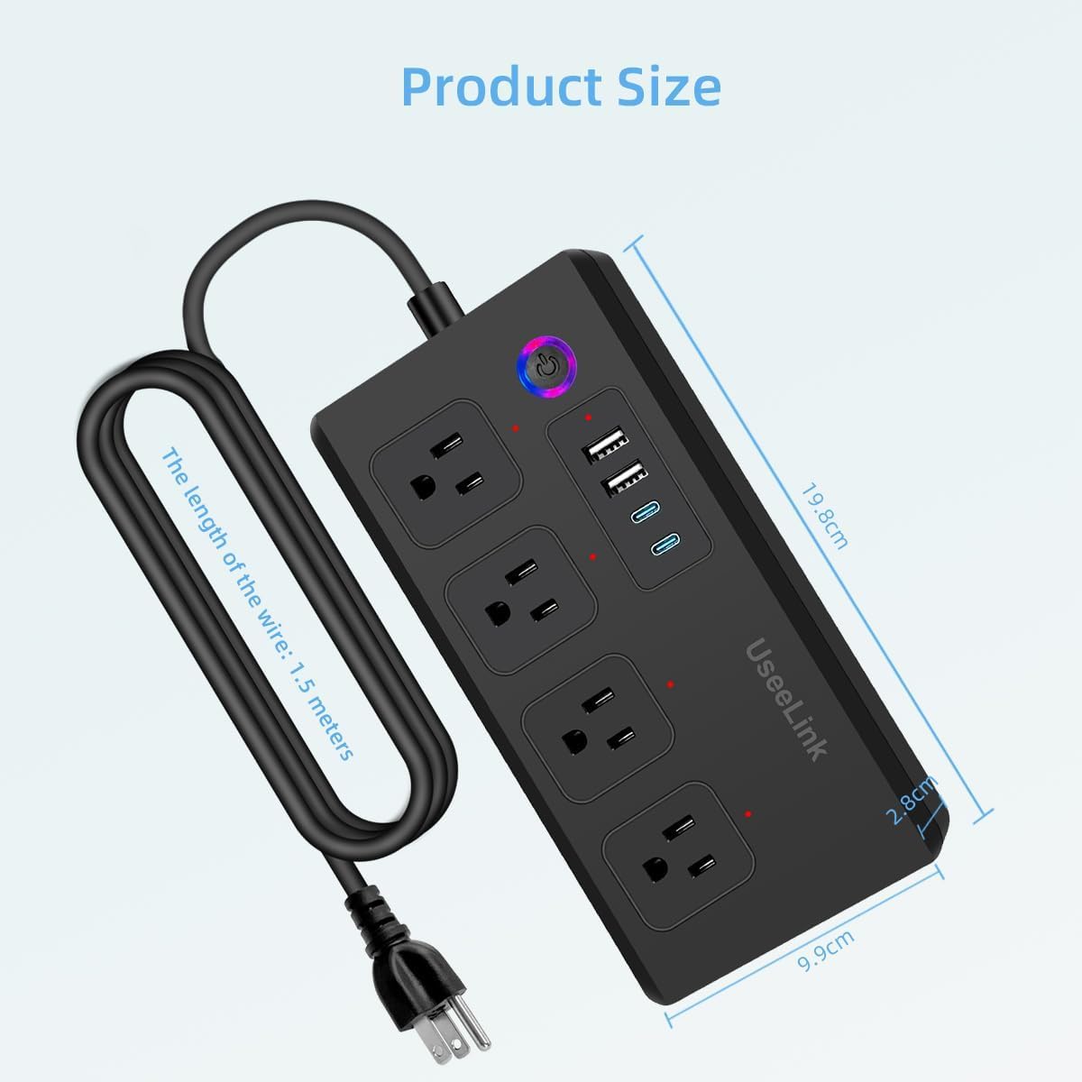 Jinvoo WiFi Smart Power Board Surge Protector Smart - Jinvoo Official Imagery - 7