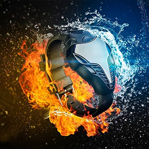 FANMIS LED Digital Fashion Cobra Watch Black Silicone Iron - Product Imagery