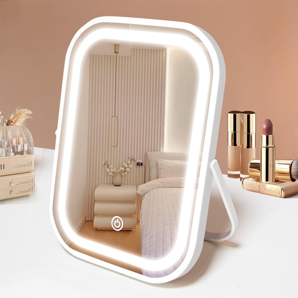 YEKKOPT Travel Makeup Mirror with Lights Portable Small - YEKKOPT Official Imagery - 2