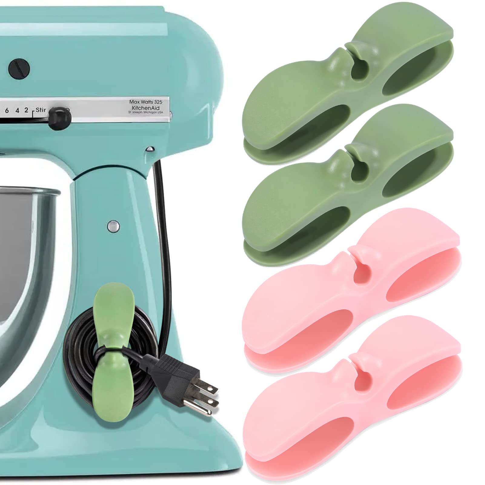 SisBroo Cord Organizer for Appliances, 4PCS Kitchen Appliance Cord Win - View 8