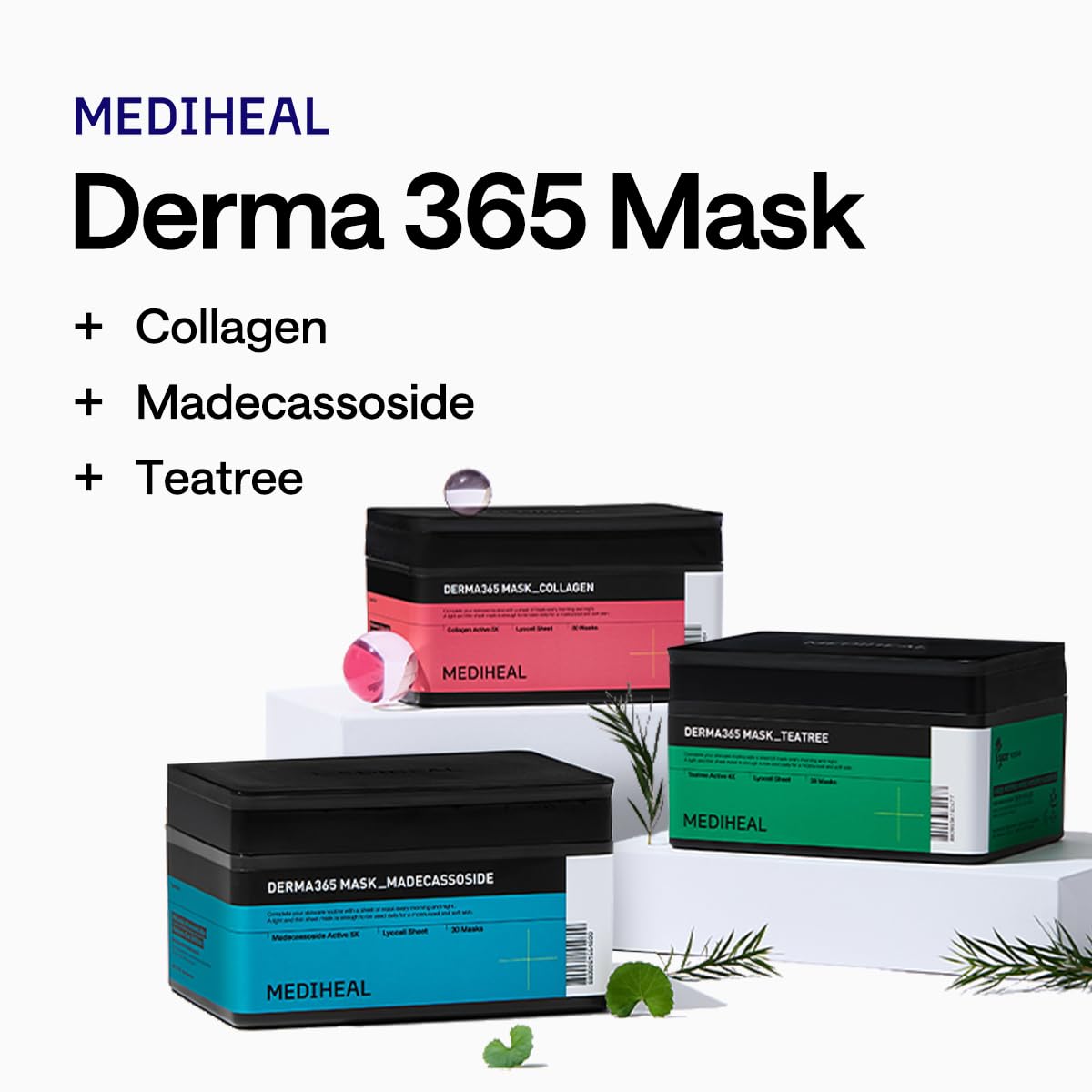 MEDIHEAL Collagen Derma 365 Daily Face Mask (30 EA) for Firming Volume - MEDIHEAL Official Product View 8