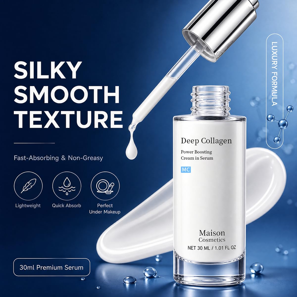 OLAVITA Maison Cosmetics Deep Collagen Volufiline Korean Skin Care Collagen Serum With Hydrolyzed Collagen, Korean Moist
