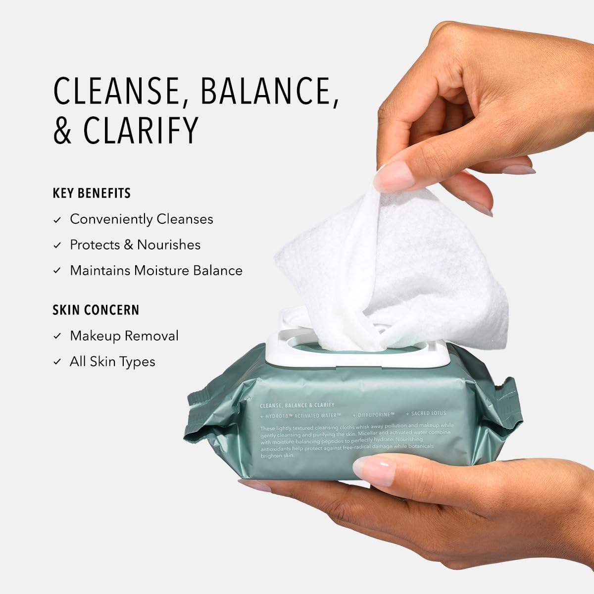 HydroPeptide HydroActive Micellar Cleansing Cloths Remover - HydroPeptide Official Imagery - 3