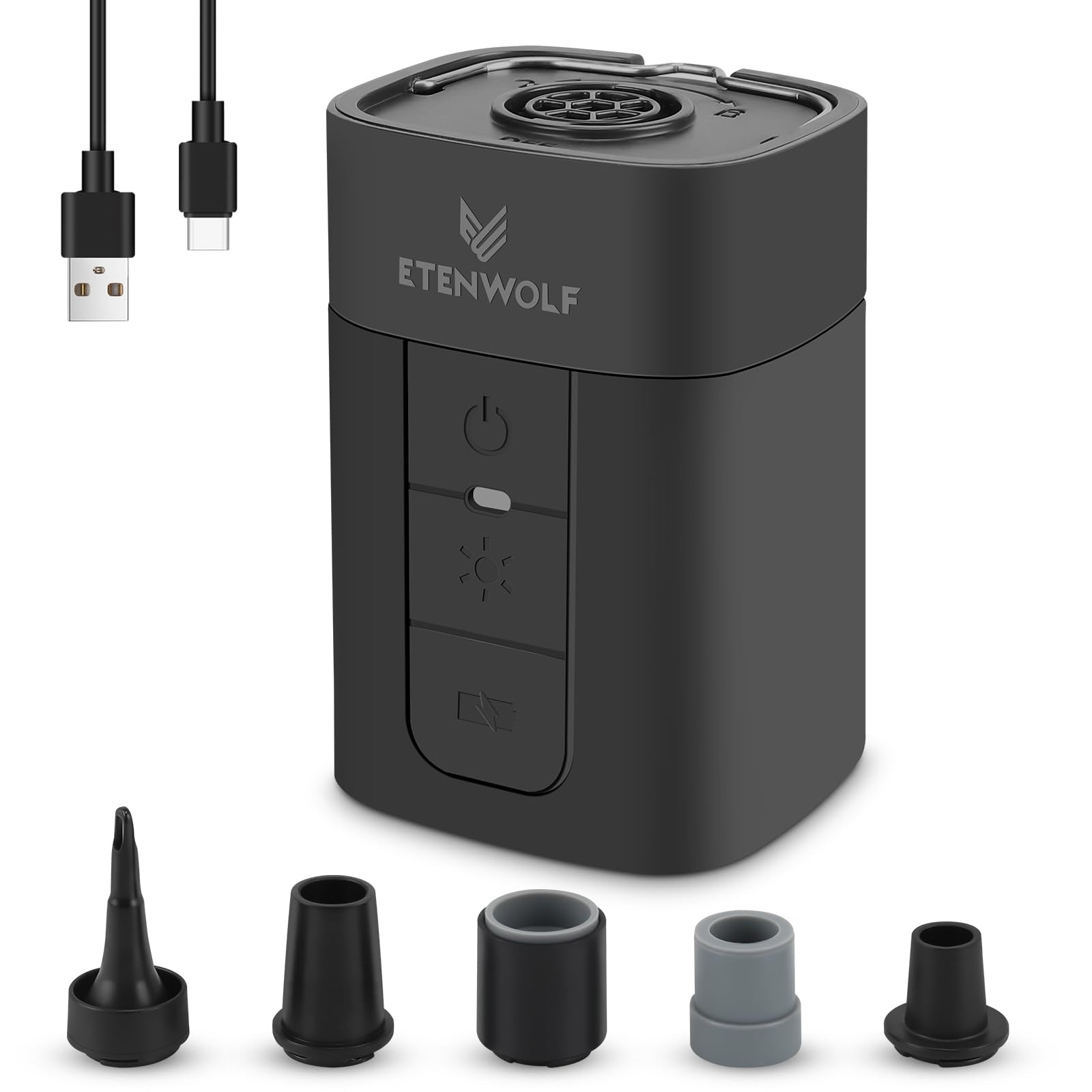 ETENWOLF Air Pump for Inflatables with 10400 mAh Battery & Camping Lig - View 9