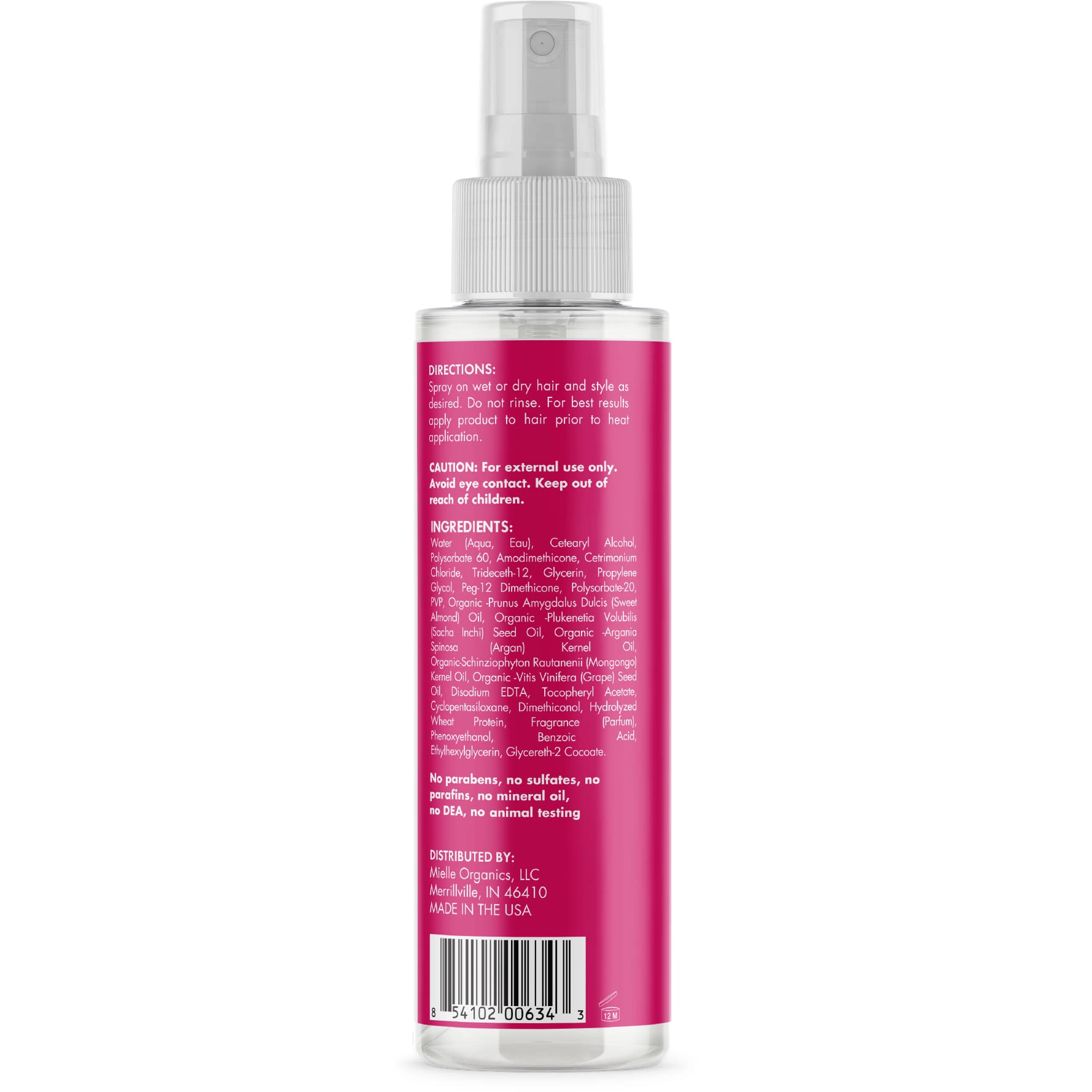 Mielle Organics Mongongo Oil Thermal & Heat Protectant Spray, Protects Hair - Mielle Organics Official Product View 3