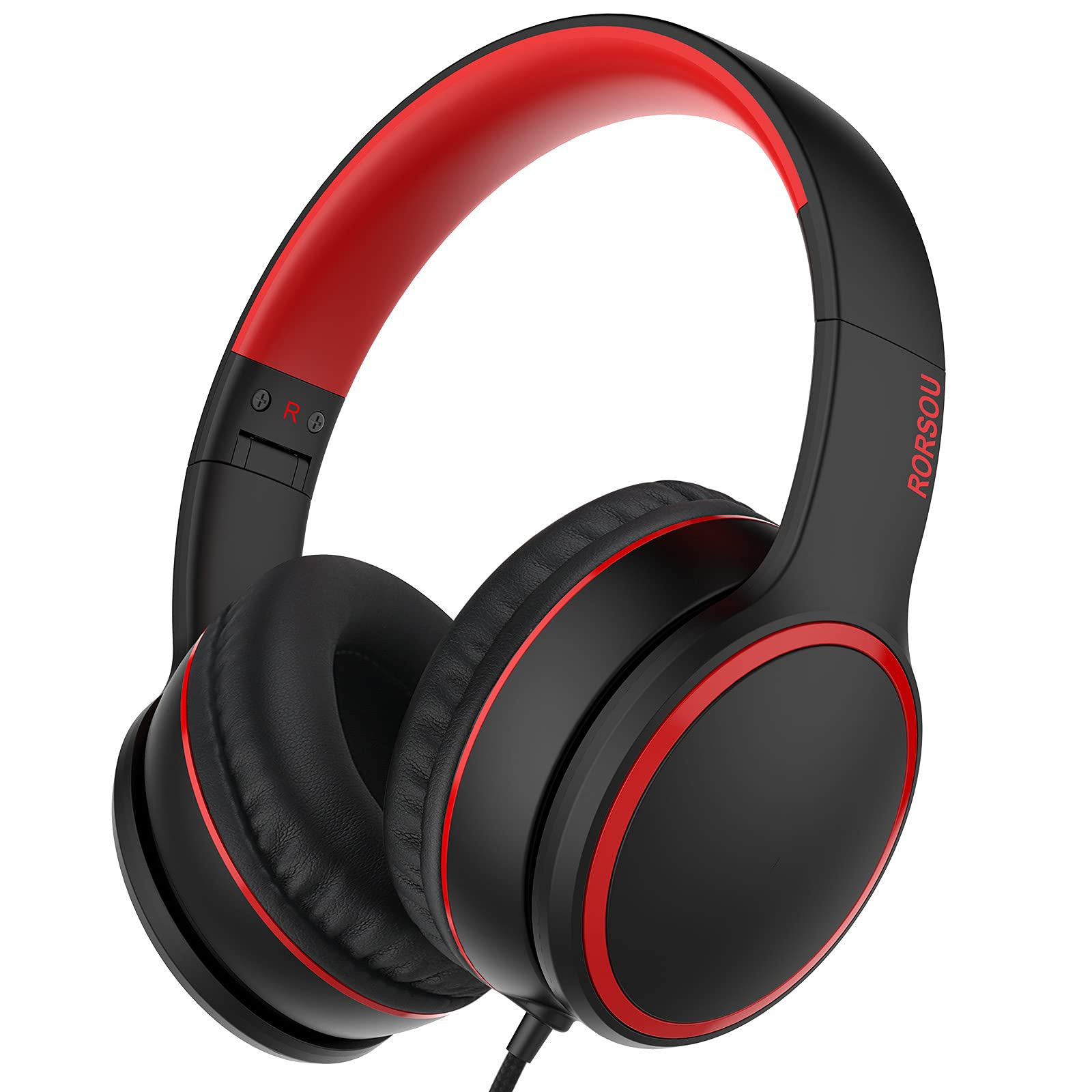 RORSOU R10 Kids Headphones Over-Ear with Microphone, Lightweight - RORSOU Official Product View 1