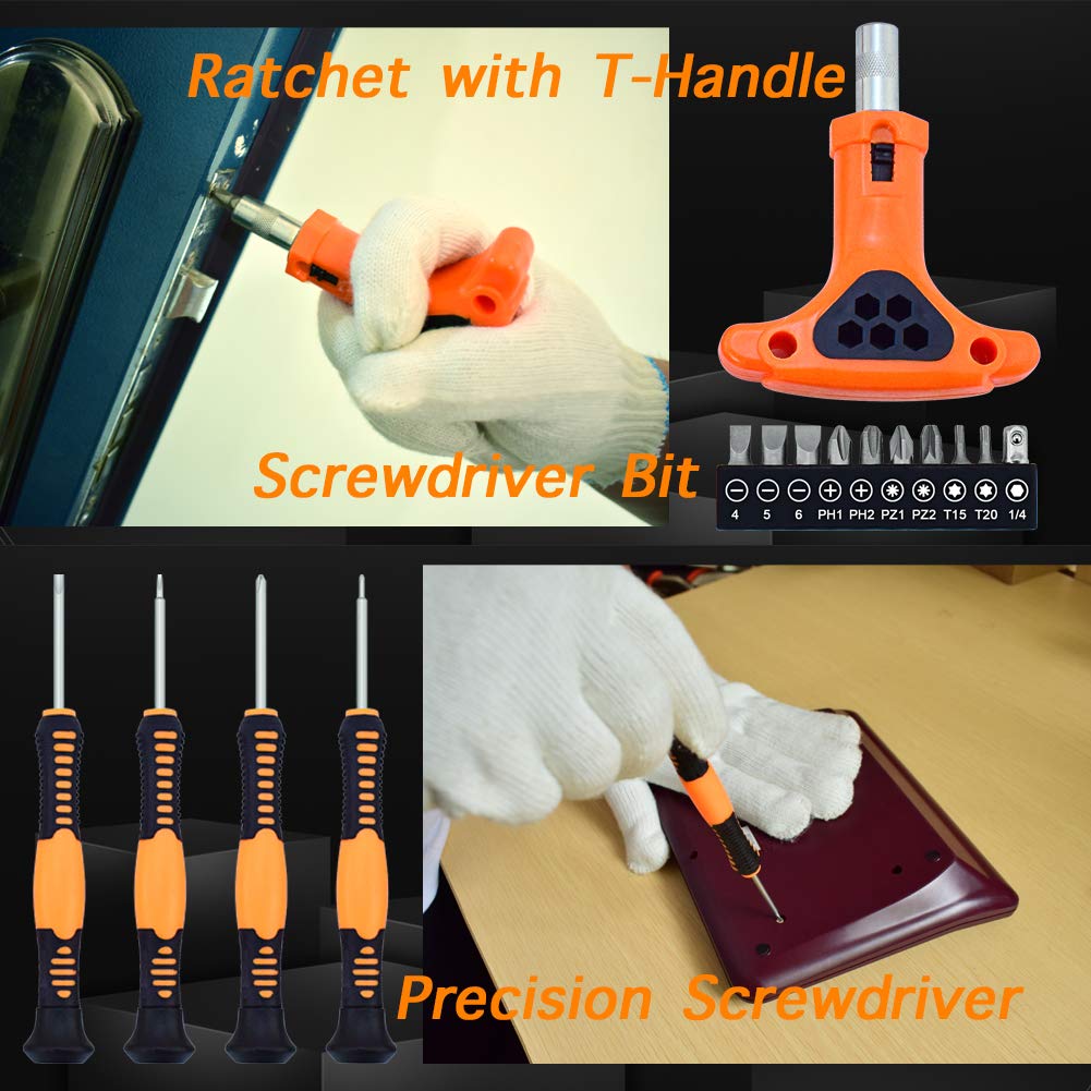 Tool Set 48 Piece Home Tool Kit for Men Women Homeowner - SOLUDE Official Imagery - 6