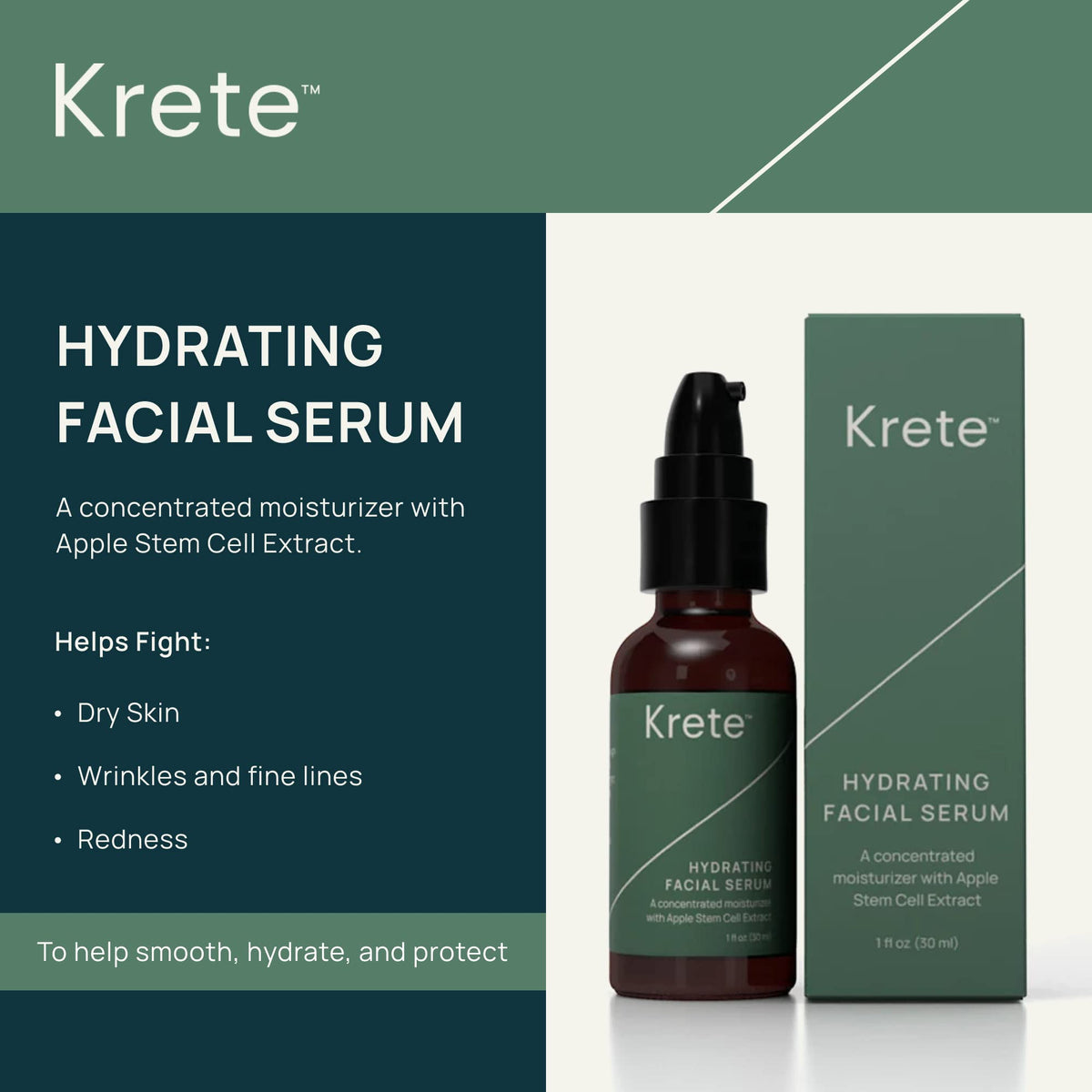 KRETE 30 Seconds Hydrating Facial Serum for Men - krete Official Imagery - 3