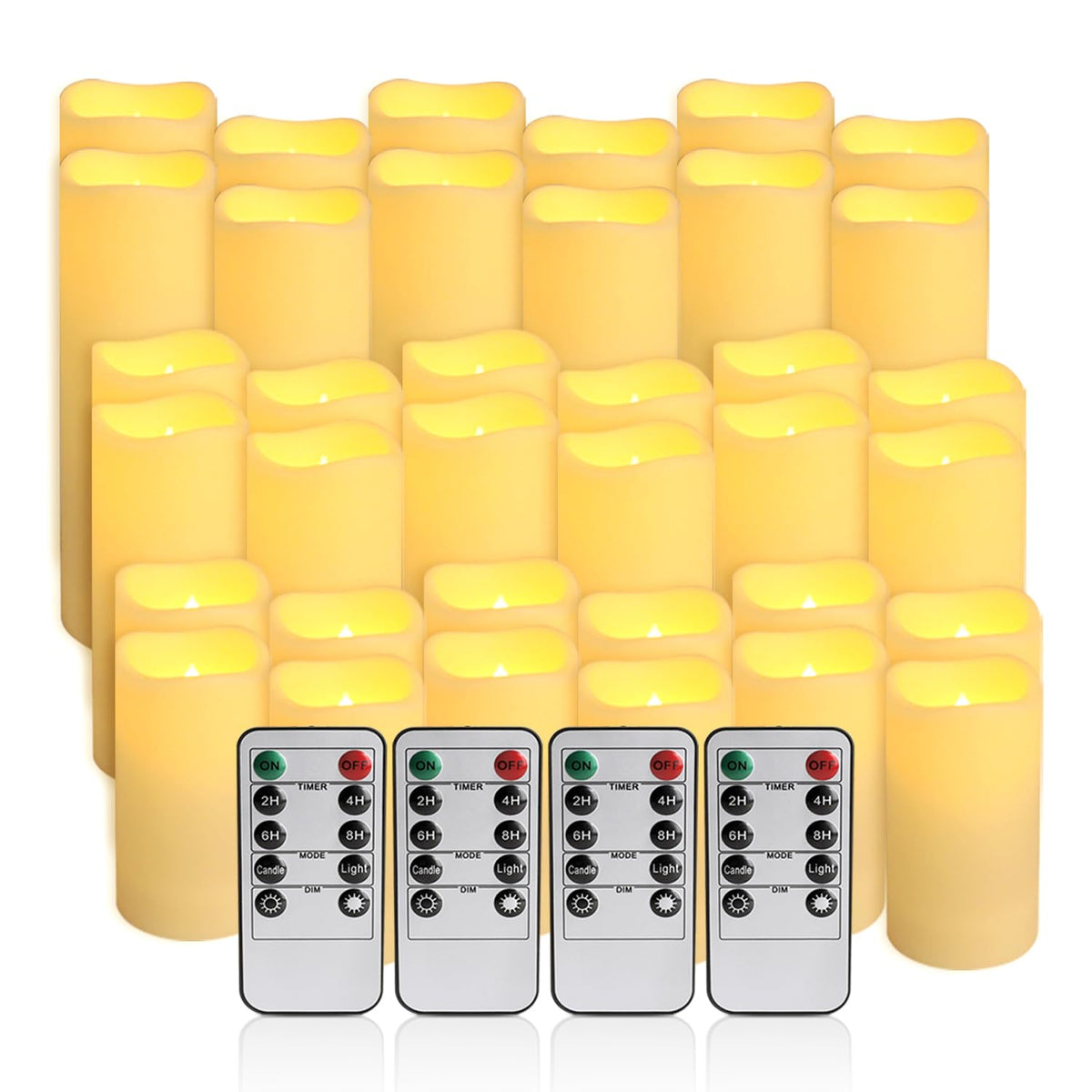 36 Pack Flameless LED Candles Remote Timer Waterproof - ECLHTLNY Official Imagery - 3