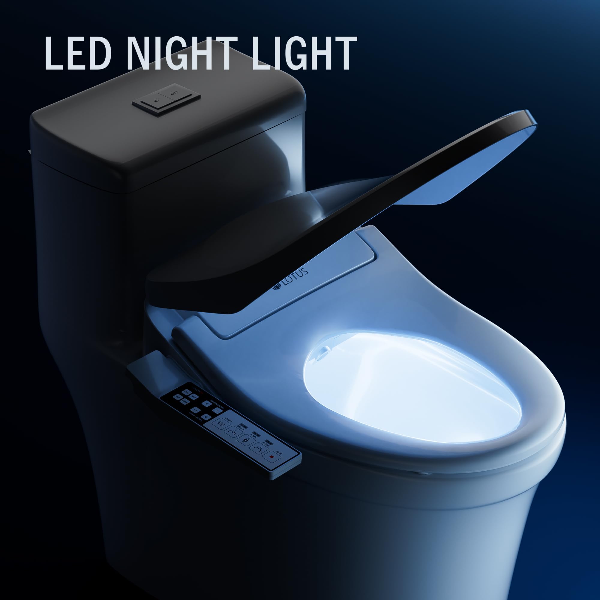 Lotus Bidet ATS-850 Elongated | Slim Heated Toilet Seat with Adjustable Warm Wat - Lotus Official Product View 8