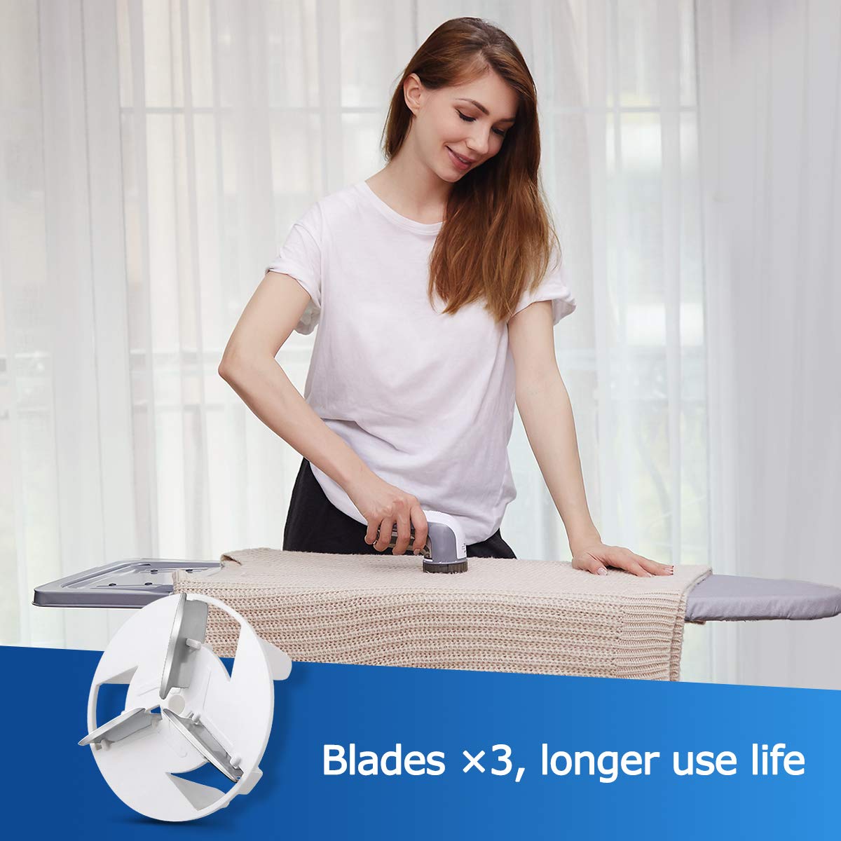 BEAUTURAL Fabric Shaver and Lint Remover, Portable Sweater Defuzz by BEAUTURAL - Angle View 4