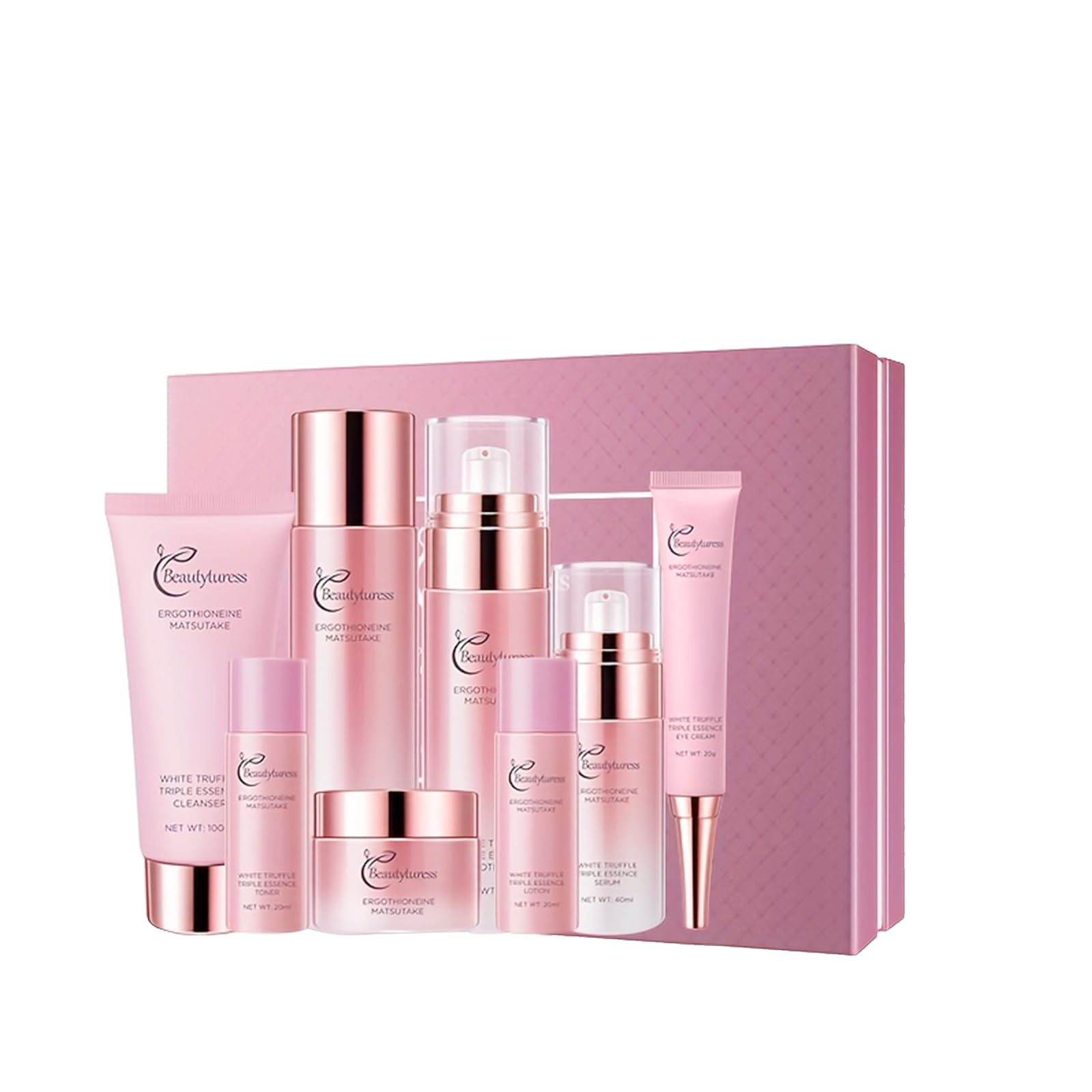 8-Piece Luxury Ergothioneine Skincare Set - BEAUTYTURESS