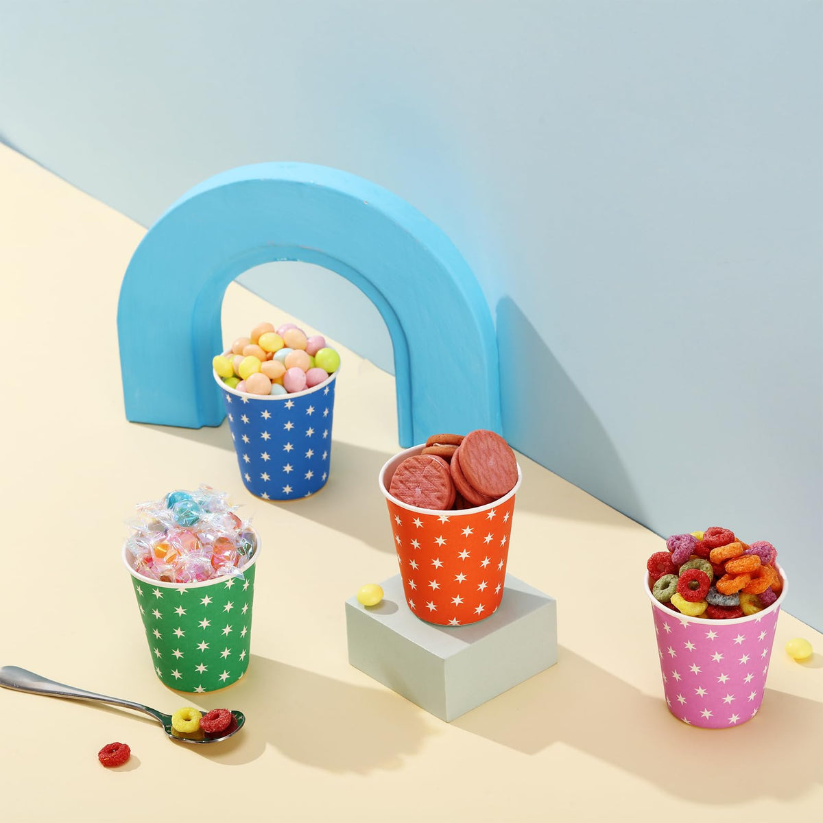 JOLLY PARTY 500Pack 5oz Paper Cups Disposable Cups Small - JOLLY PARTY Official Imagery - 3