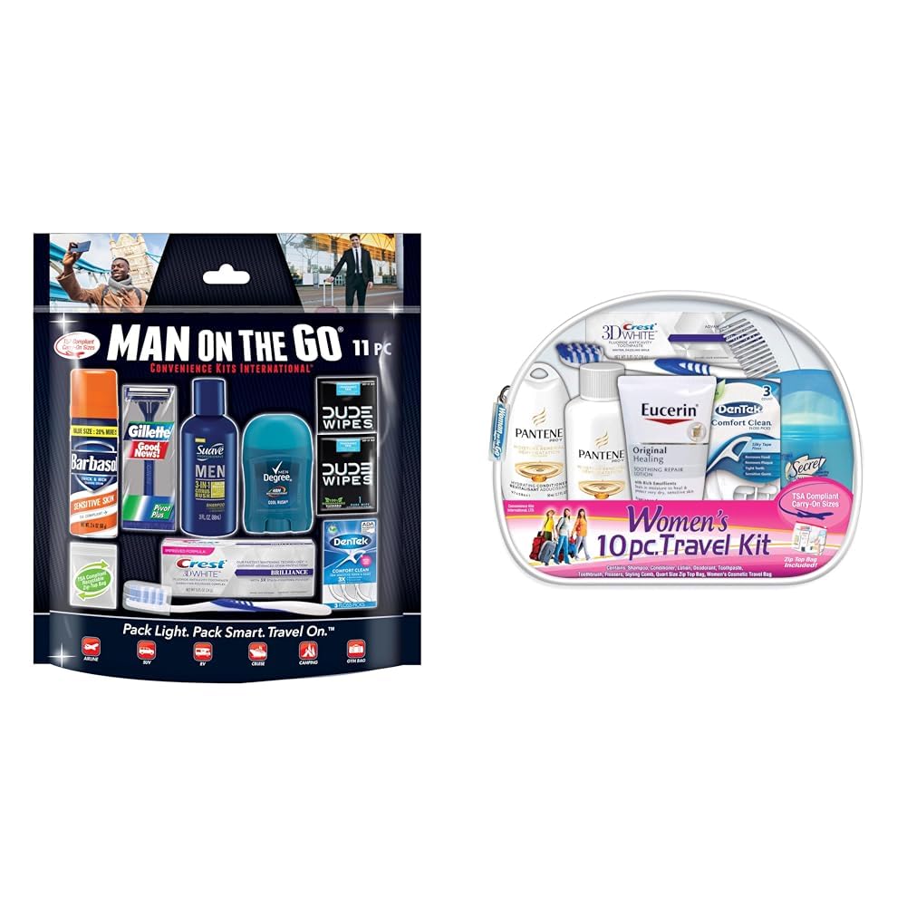 Men s 11 Piece Travel Kit with Grooming Essentials and Women - Convenience Kits International Official Imagery - 2