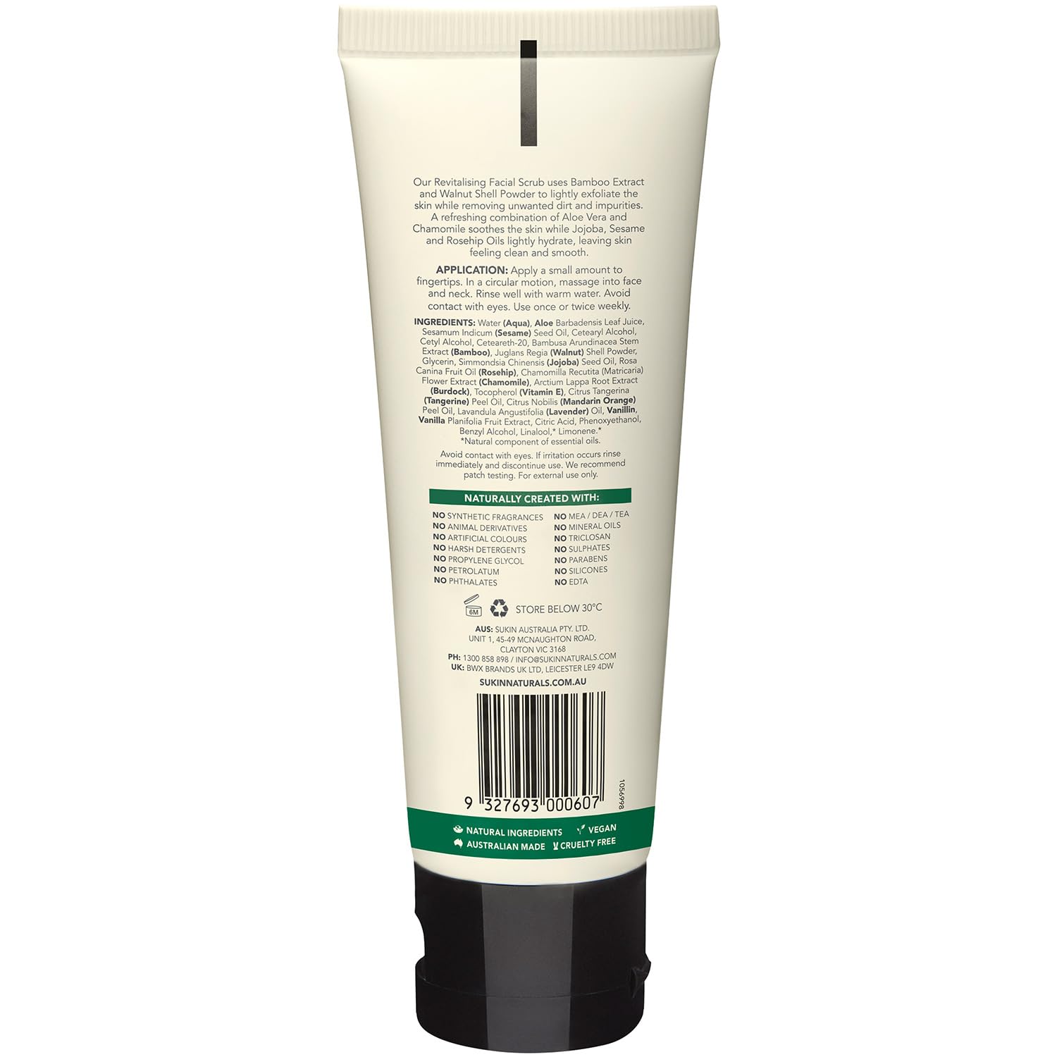 Sukin Organics Revitalizing Face Scrub, Hydrating Cream - Based Facial - Sukin Official Product View 3