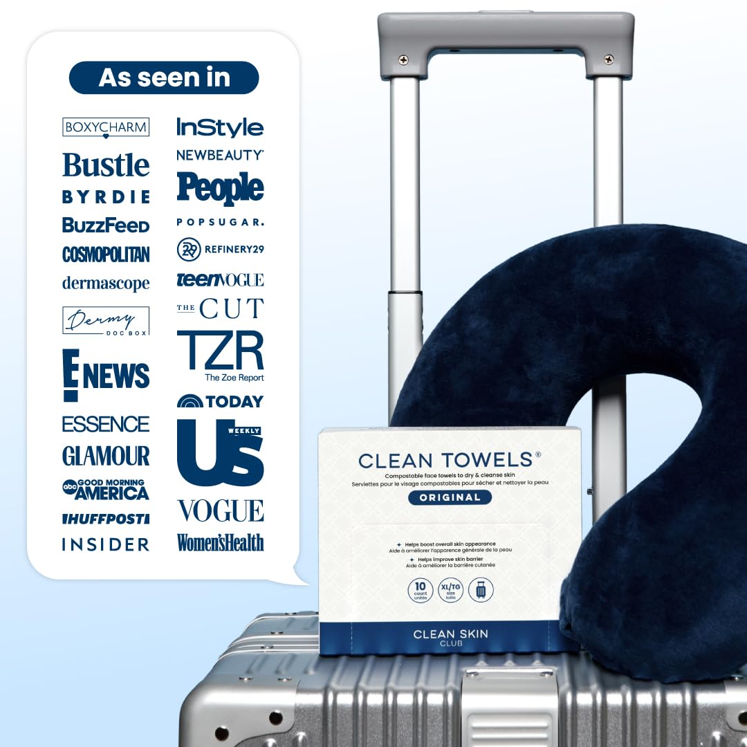 Clean Skin Club Clean Towels XL Original 50 Ct 10ct Travel - CLEAN SKIN CLUB Official Imagery - 8