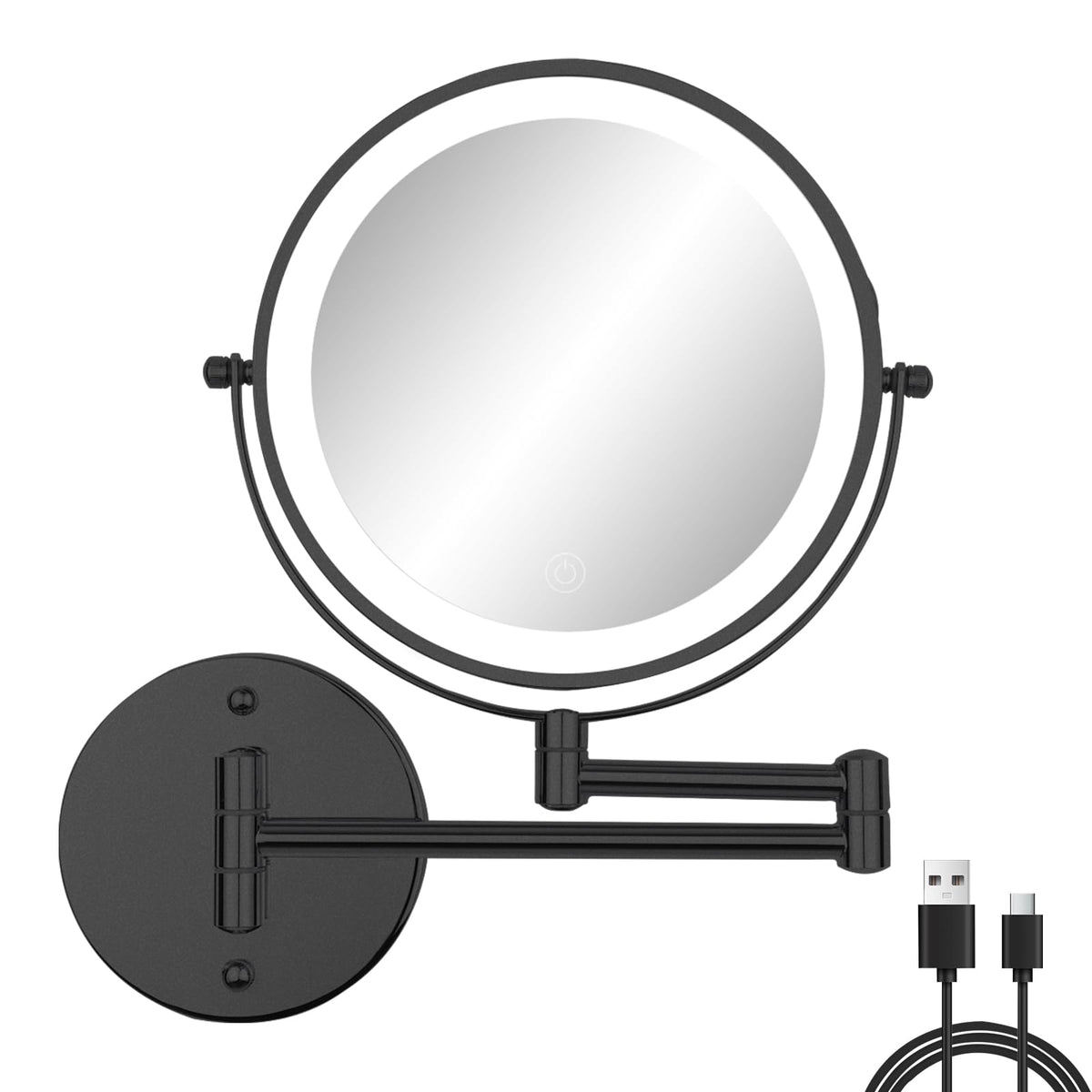 8 Wall Mounted Magnifying Mirror LED Lighted Vanity Mirror - FFowcye Official Imagery - 1