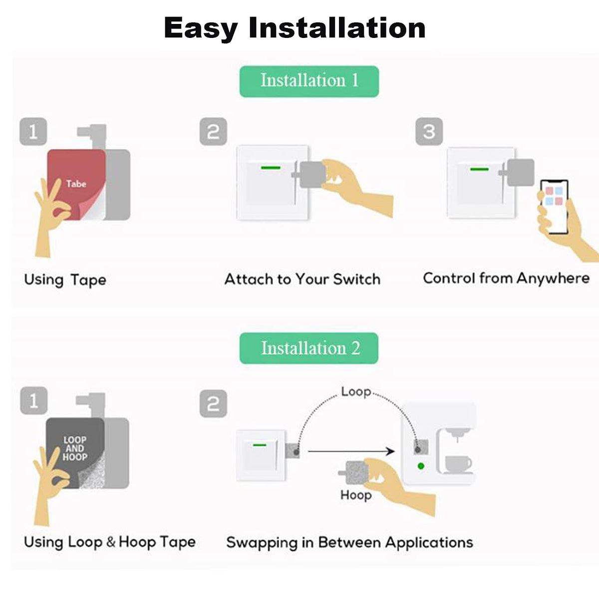 Smart Switch Button Pusher Wireless App or Timer Control No - SENCKIT Official Imagery - 7