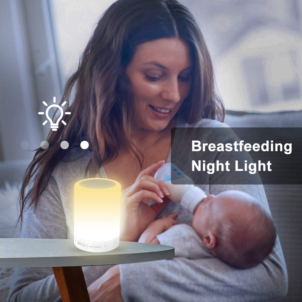 Elecstars Night Light with Bluetooth Speaker, Touch Lamp Rechargeable - View 5