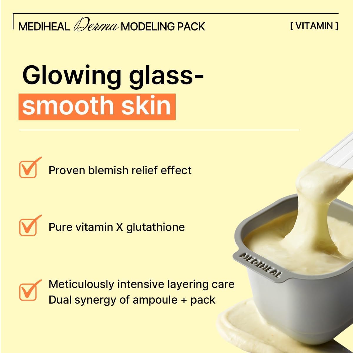 MEDIHEAL Vitamin Derma Modeling Pack (Pack of 1) - for Skin Radiance - MEDIHEAL Official Product View 3