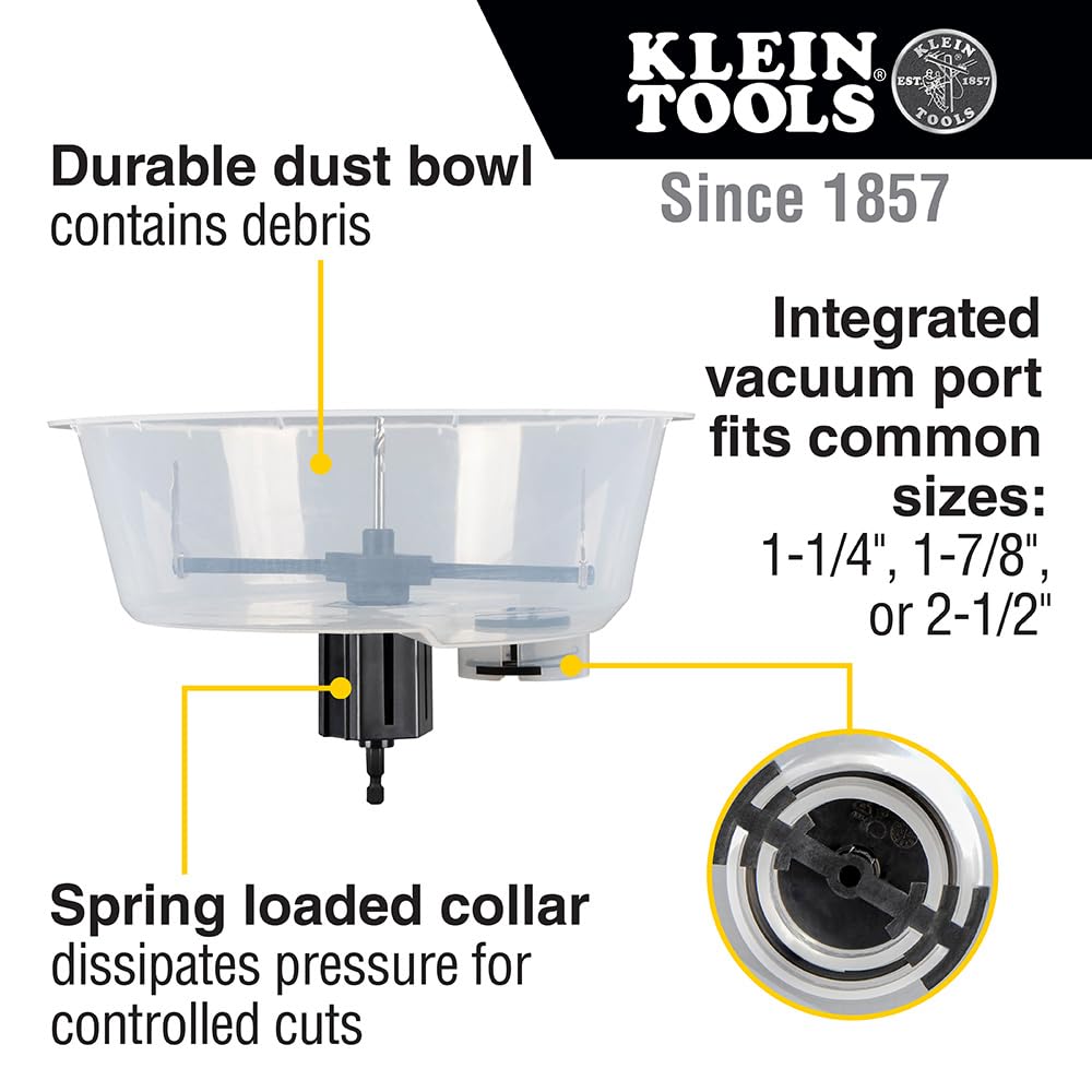 Klein Tools 53710 Adjustable Hole Saw 2 to 7 Inch with - Premium Selection Official Imagery - 4