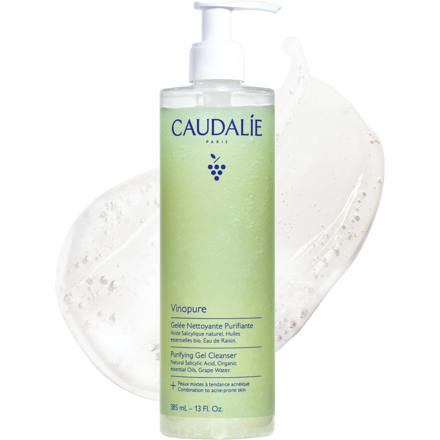 Caudalie Vinopure Pore Purifying Salicylic Acid Gel Cleanser - Premium Selection Official Imagery - 1